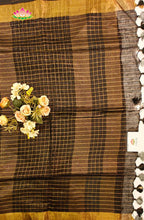 Pure  Linen Saree with Digital print 8