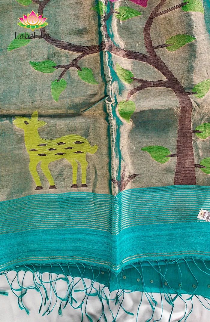 Pure Muslin organza saree 15 Secondary image