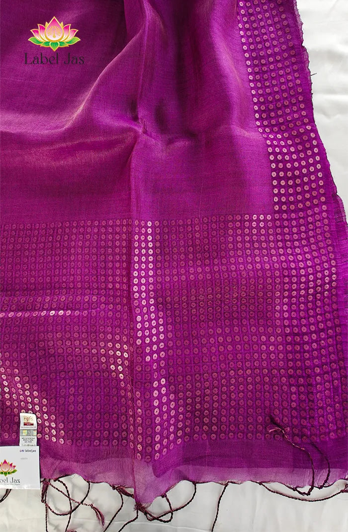 Pure Muslin organza saree 8 Secondary image