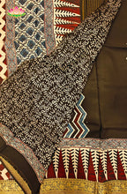 Dola Silk Saree with Ajrakh Handblock Print 9