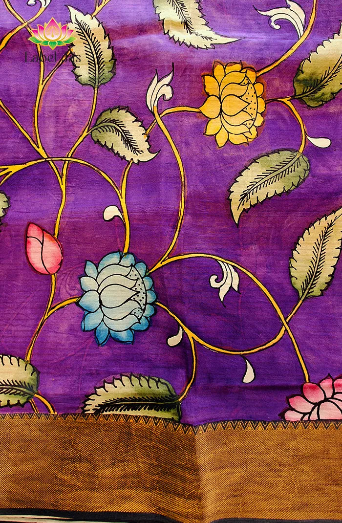 Pure Pen Kalamkari Silk Saree – 07