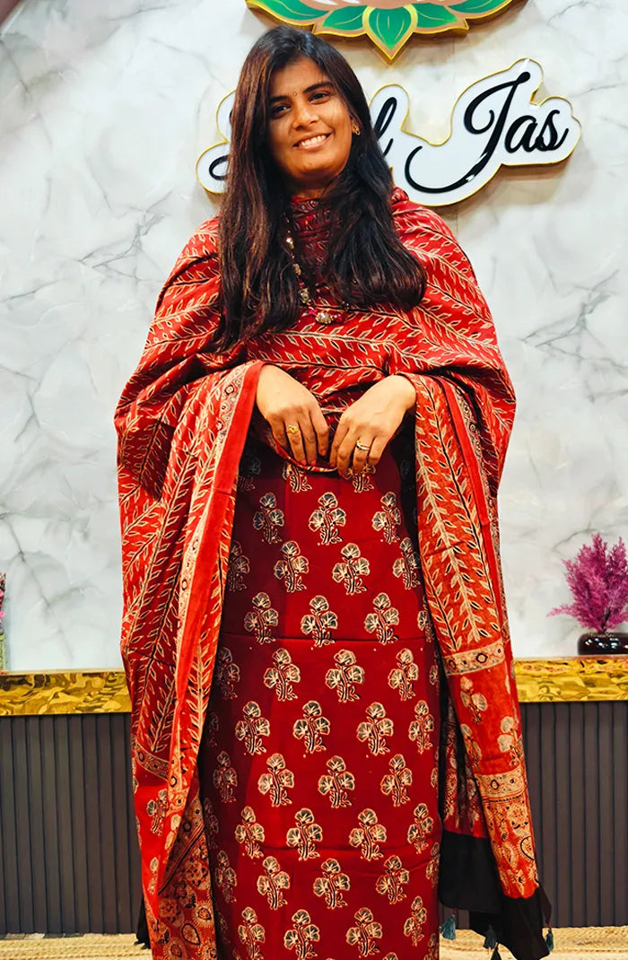Ajrak Handblock salwar_18 Main image