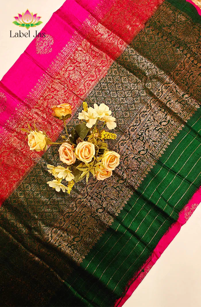 Pure Banarasi  Raw Silk Saree 12 Secondary image