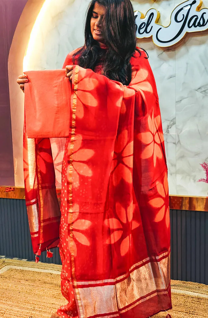 Chanderi Silk Bandhini Salwar_11 Secondary image
