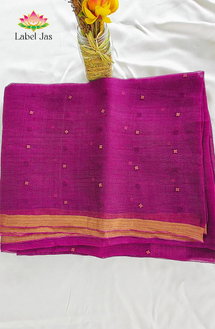 Pure Muslin organza saree 4 Main image