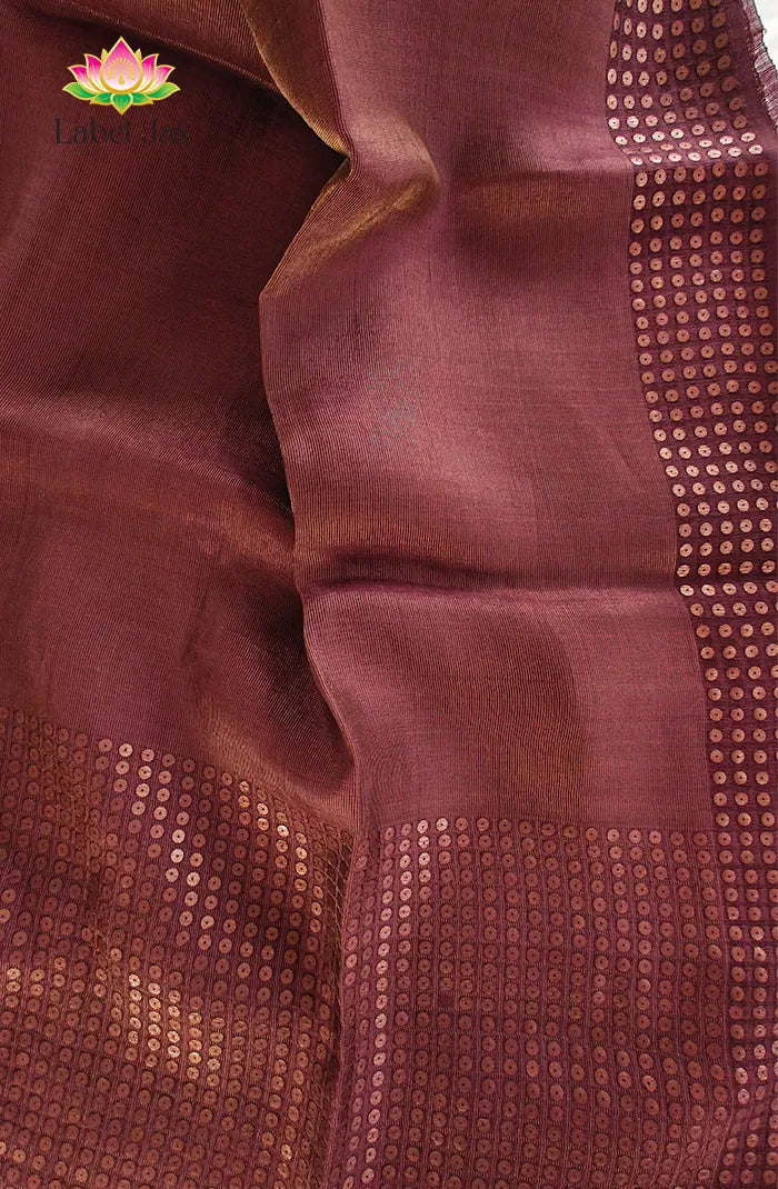 Pure Muslin organza saree 9 Secondary image