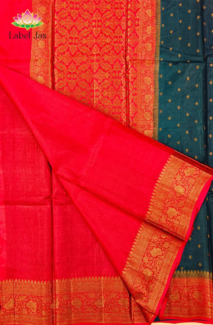 Tussar Saree with Banarasi Motifs 3