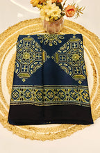 Modal Silk with Ajrakh Handblock Print Saree 10