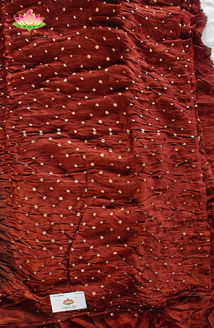 Modal silk with Bandini and Ajrakh Saree 9 Secondary image