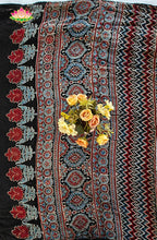 Modal silk with Bandini and Ajrakh Saree 3