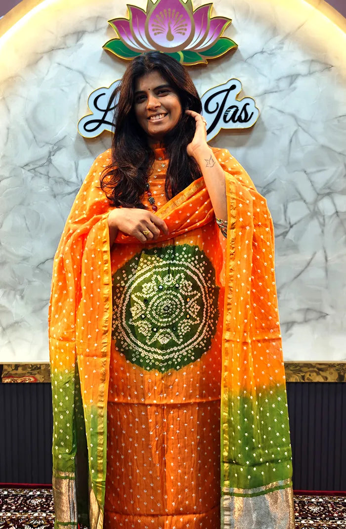 Chanderi Silk Bandhini Salwar_3