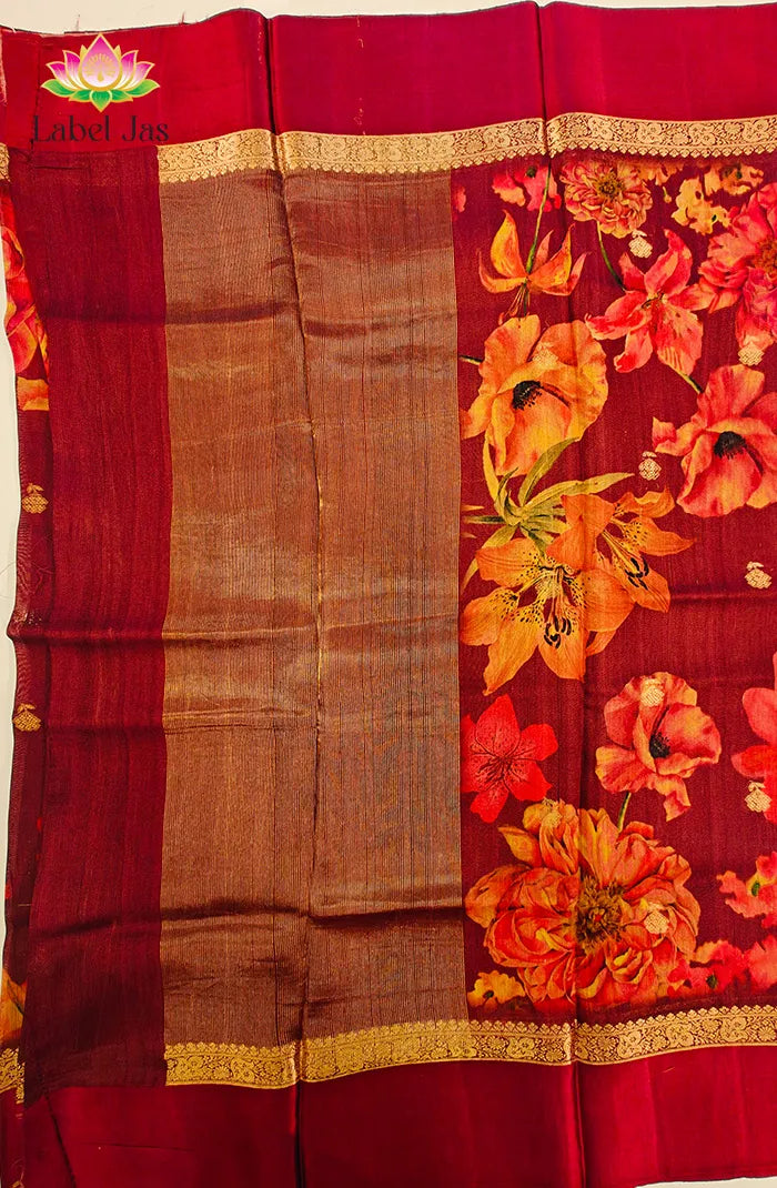 Tussar Georgette Saree 3 Secondary image
