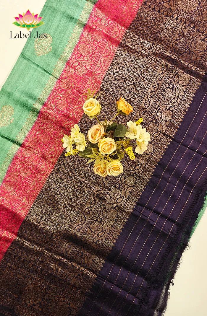 Pure Banarasi  Raw Silk Saree 4 Secondary image
