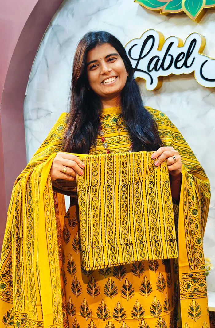 Ajrak Handblock salwar 1