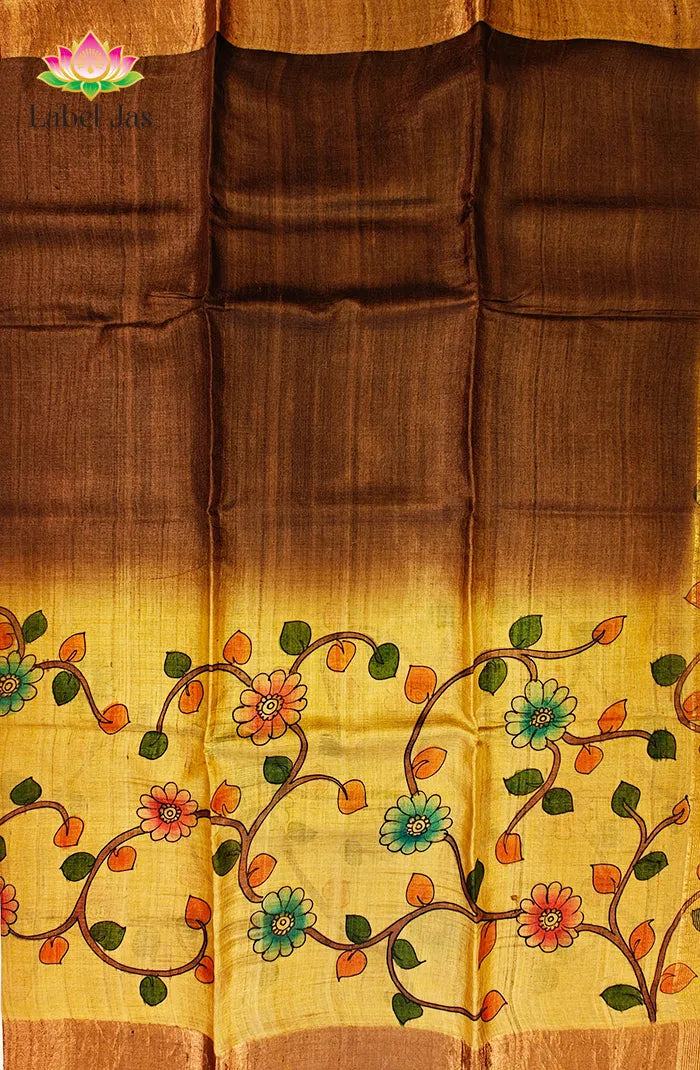 Desi Tussar with Kalamkari Print Saree 2