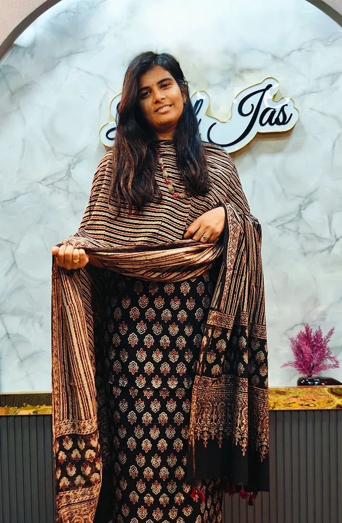 Ajrak Handblock Salwar 10 Main image