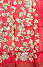 Yellow Zari Checked Tussar Saree