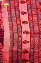 Premium Dupion Silk saree with block print 9