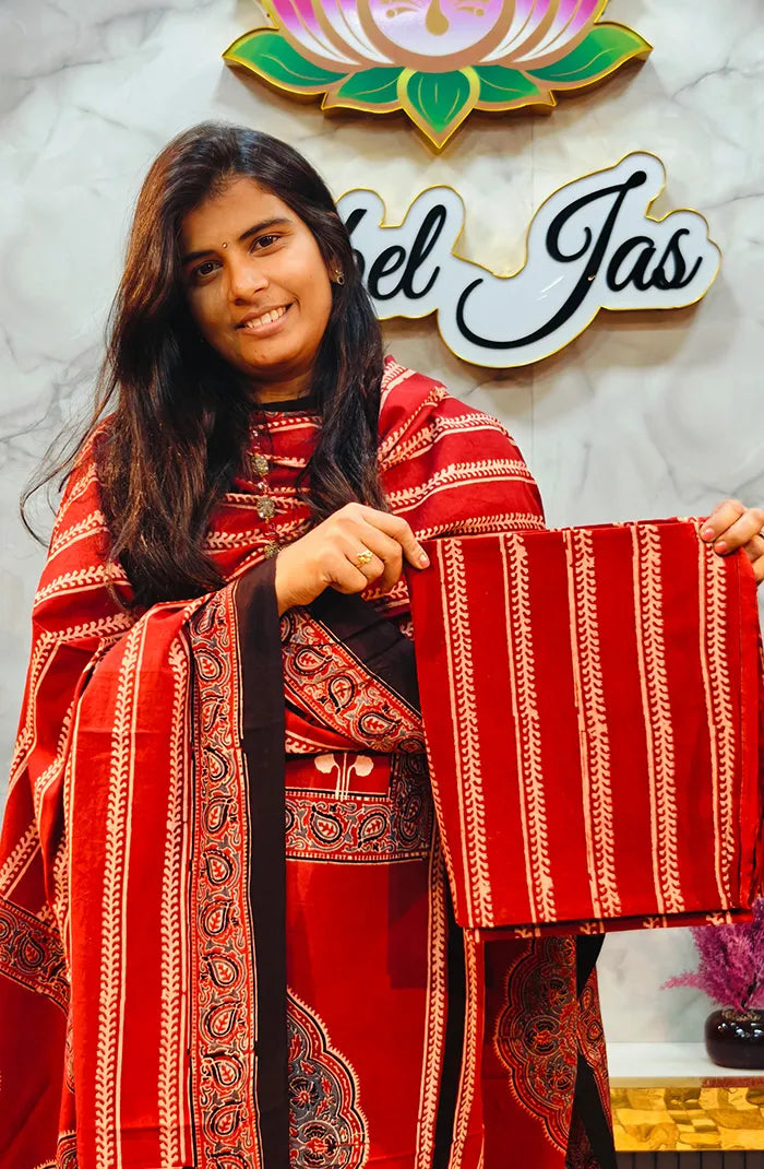 Ajrak Handblock salwar_15 Secondary image