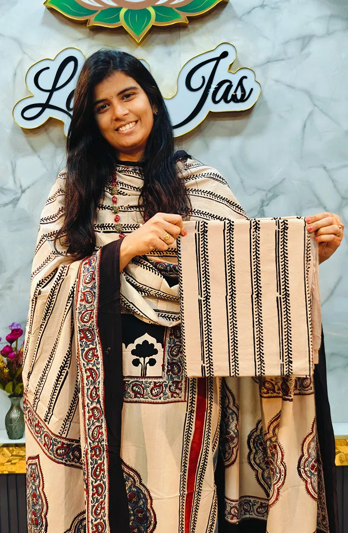 Ajrak Handblock salwar_16 Secondary image