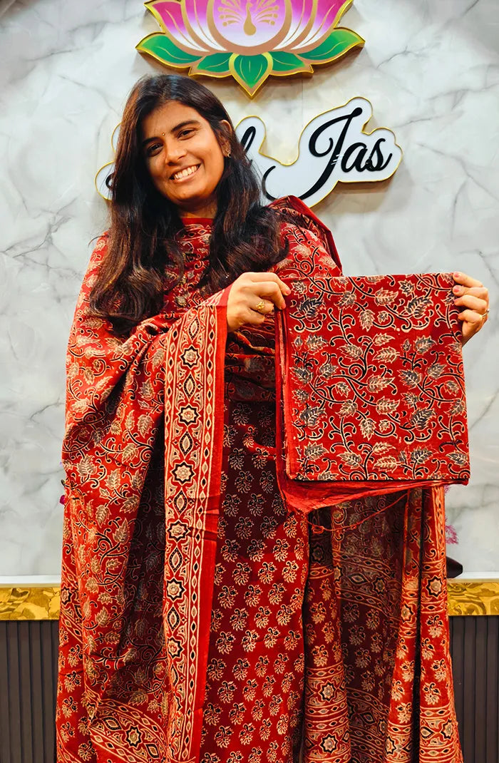Ajrak Handblock Salwar 12 Secondary image