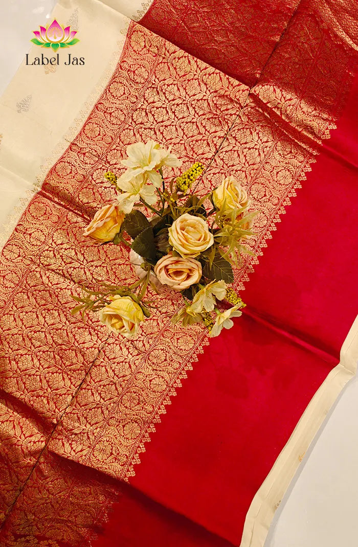 Pure Raw Mango Banarasi Silk Saree