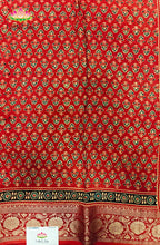 Dola Silk Saree with Ajrakh Handblock Print 2