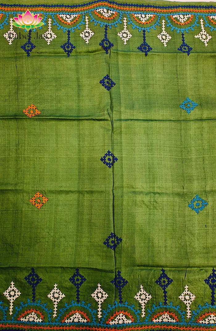 Desi Tussar with Kutch Work Saree