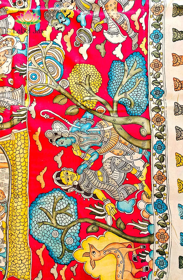 Pure Pen Kalamkari Silk Saree – 04