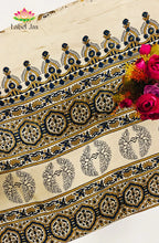 Modal Silk with Ajrakh Handblock Print Saree
