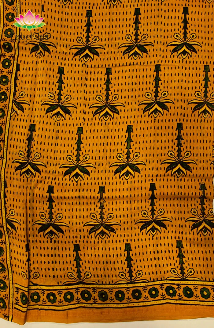 Ajrakh X Chanderi Saree 2