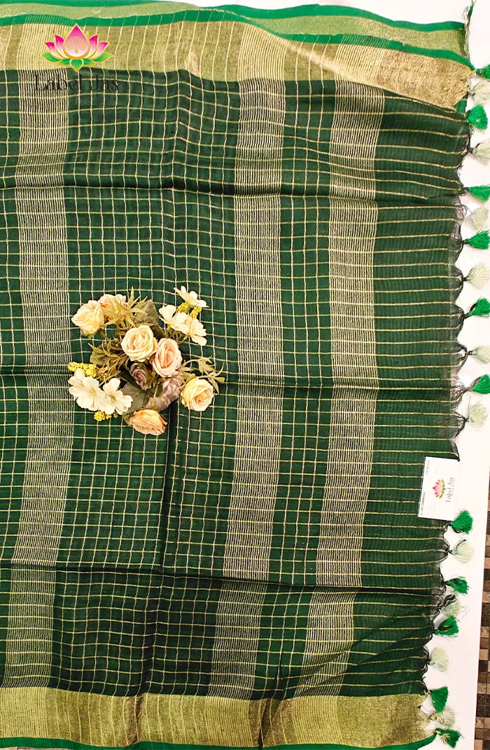 Pure  Linen Saree with Digital print 5