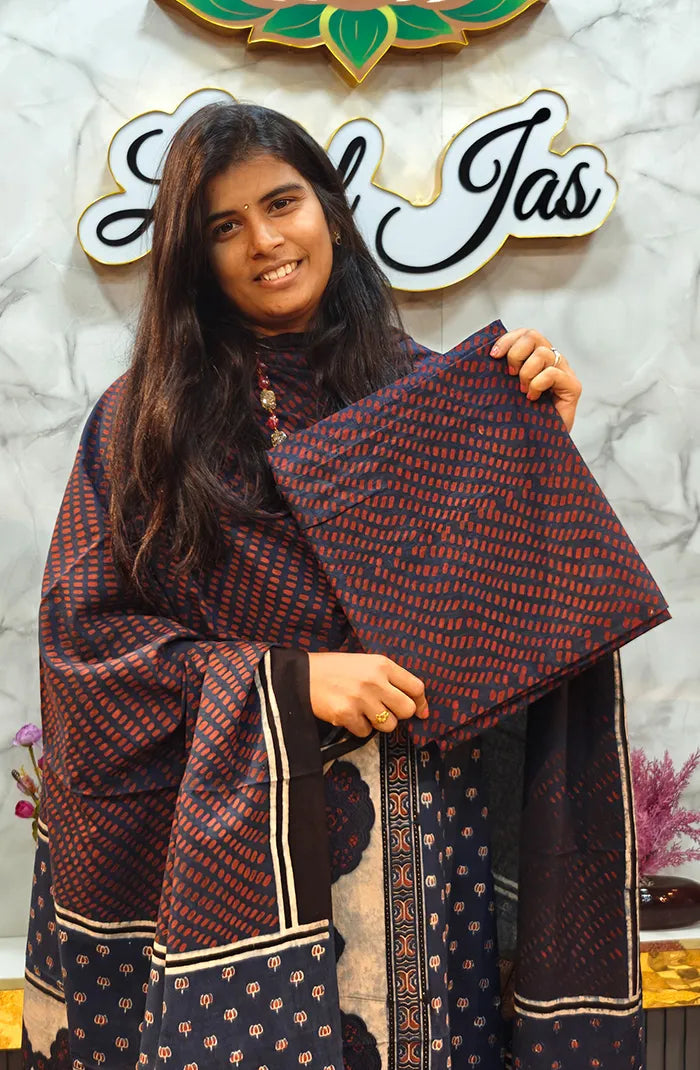 Ajrak Handblock salwar_24 Secondary image
