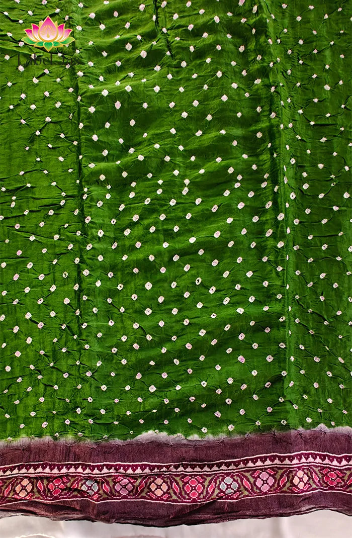 Modal silk with Bandini and Ajrakh Saree 7 Secondary image