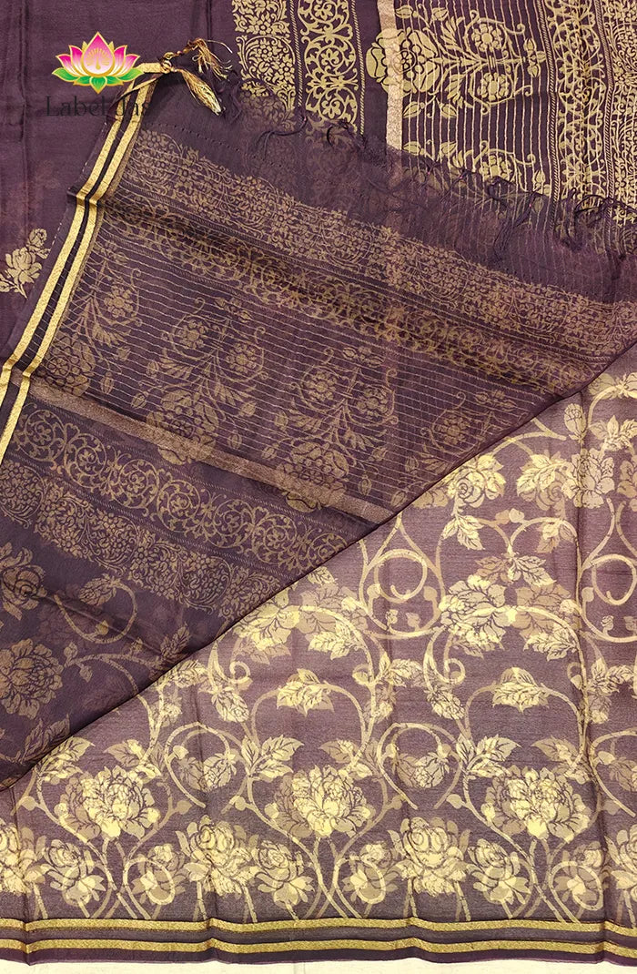 Semi Organza Saree 5 Secondary image