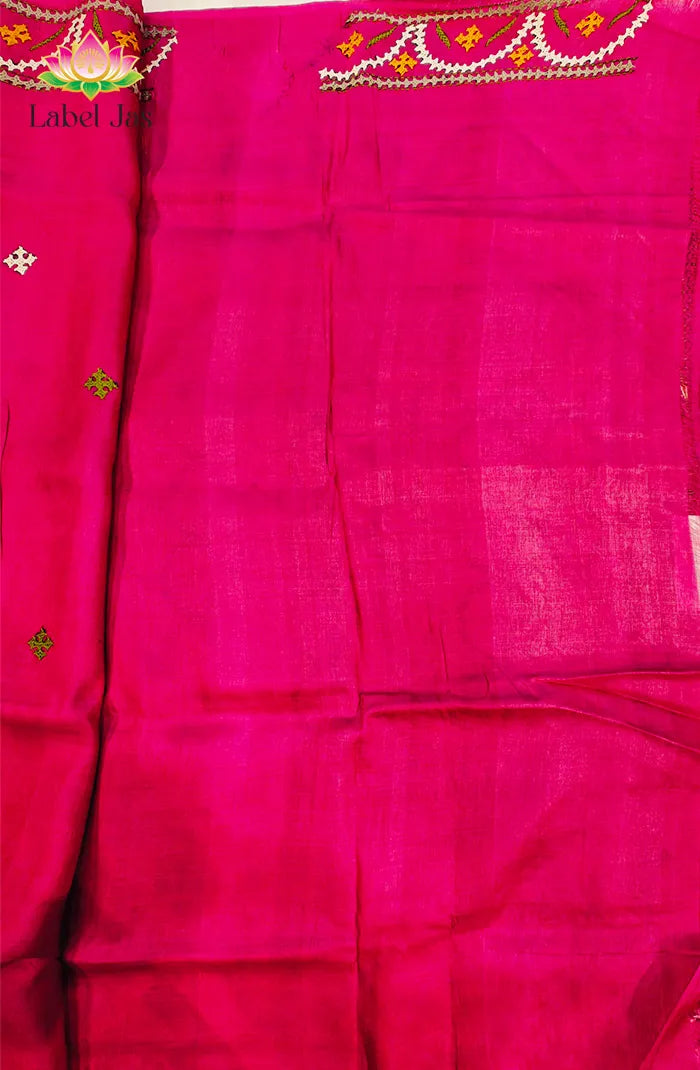 Desi Tussar with Kutch Work Saree 3
