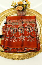 Modal Silk with Ajrakh Handblock Print Saree 9