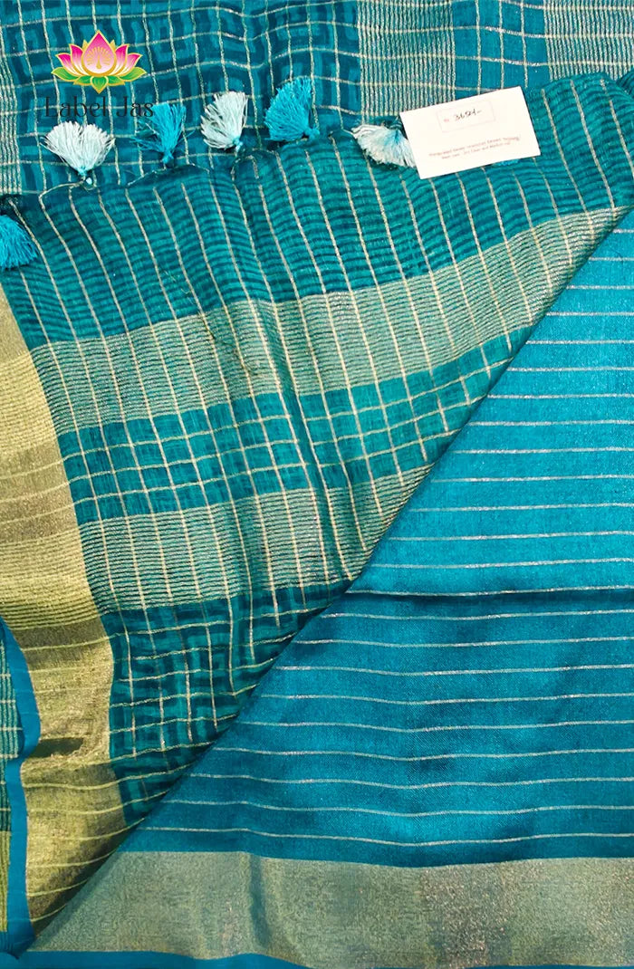 Pure  Linen Saree with Digital print 6 Secondary image