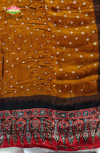 Modal silk with Bandini and Ajrakh Saree 1