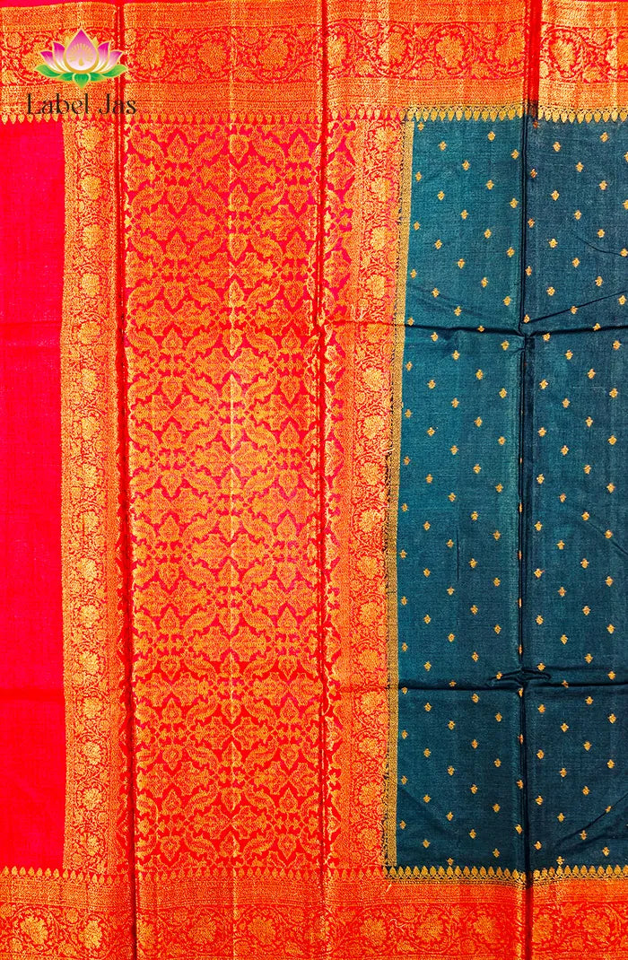 Tussar Saree with Banarasi Motifs 3