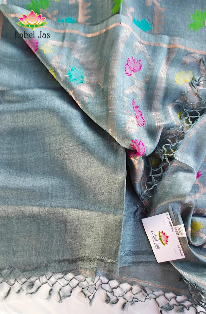 Premium Silk linen with Jamdani weaving 4