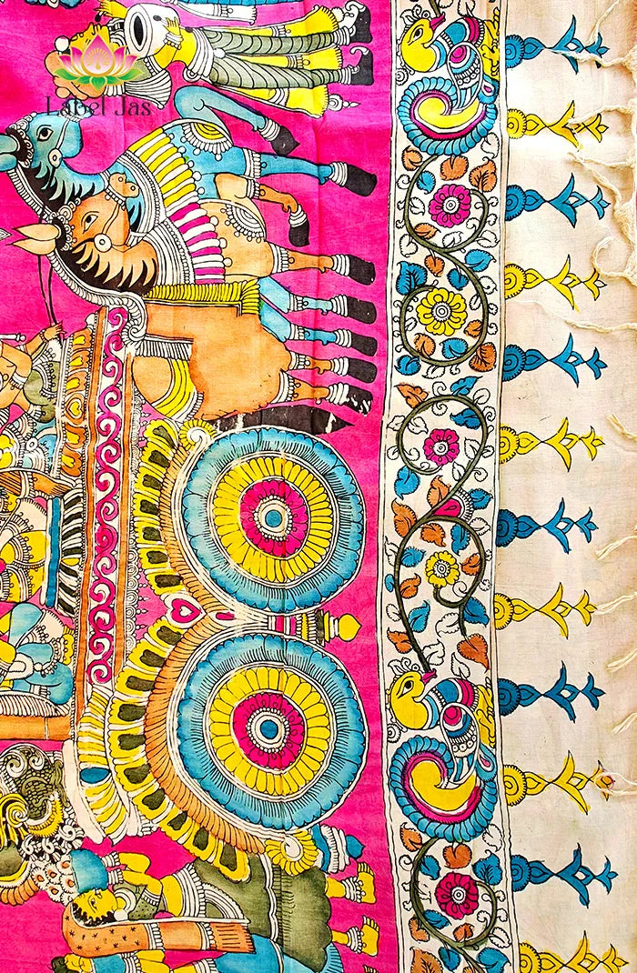 Pure Pen Kalamkari Silk Saree – 05