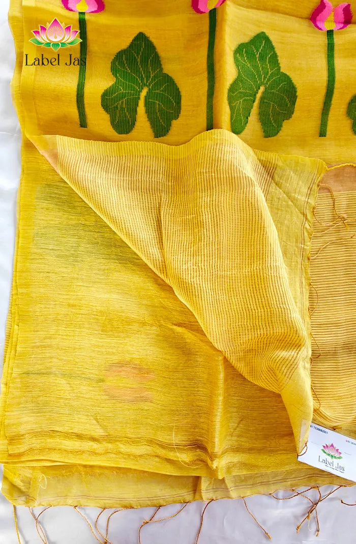 Pure Silk Linen Saree 4