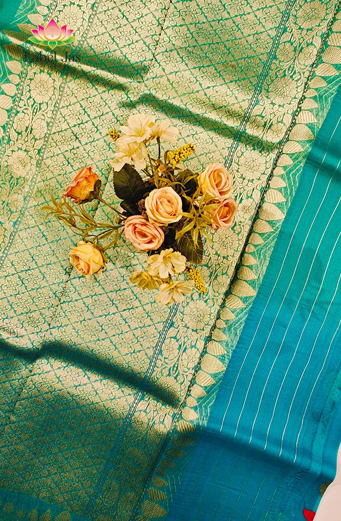 Premium Kora organza Banarasi Silk Saree 4 Secondary image