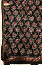Modal Silk with Ajrakh Handblock Print Saree 5