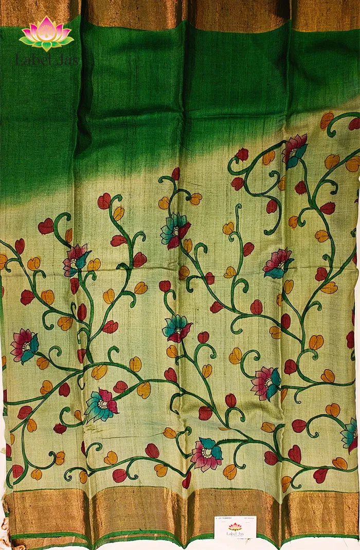 Desi Tussar with Kalamkari Print Saree