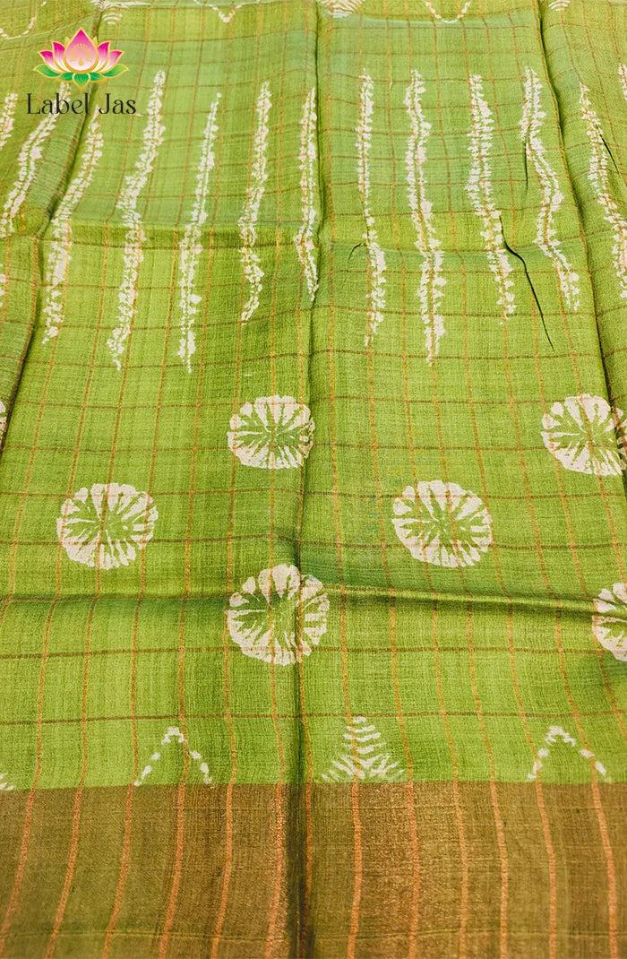 Shibori with Zari Checks Printed Saree