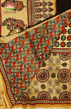 Ajrakh X Chanderi Saree 4