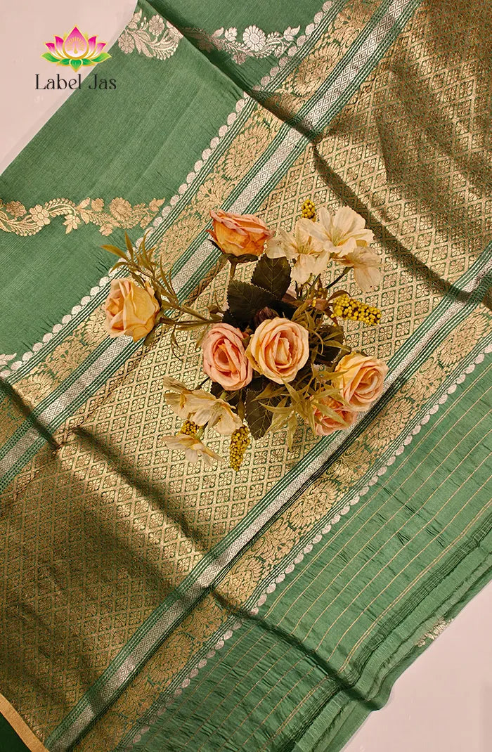 Pure Raw Mango Silk Saree 1 Secondary image