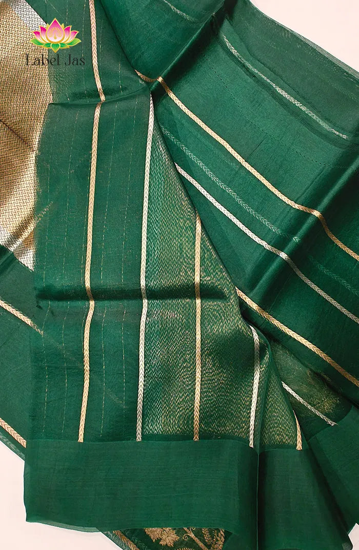 Pure Kora organza Banarasi Silk Saree 1 Secondary image